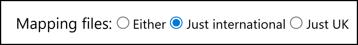 Mapping version selector